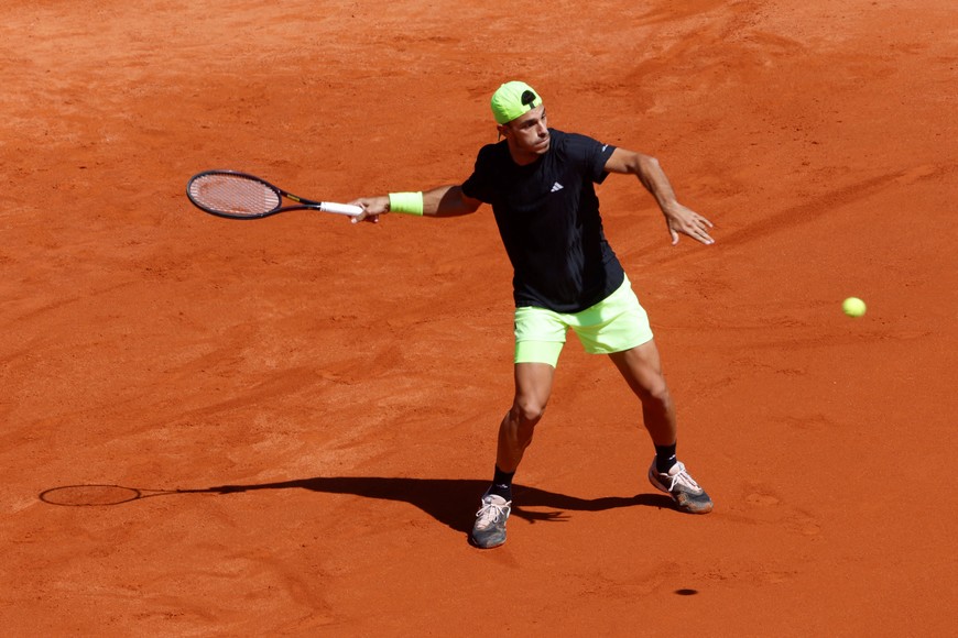 Tennis - ATP 500 - Munich Open - MTTC Iphitos, Munich, Germany - April 19, 2025
Argentina's Francisco Cerundolo in action during his semi final match against Ben Shelton of the U.S. REUTERS/Michaela Stache