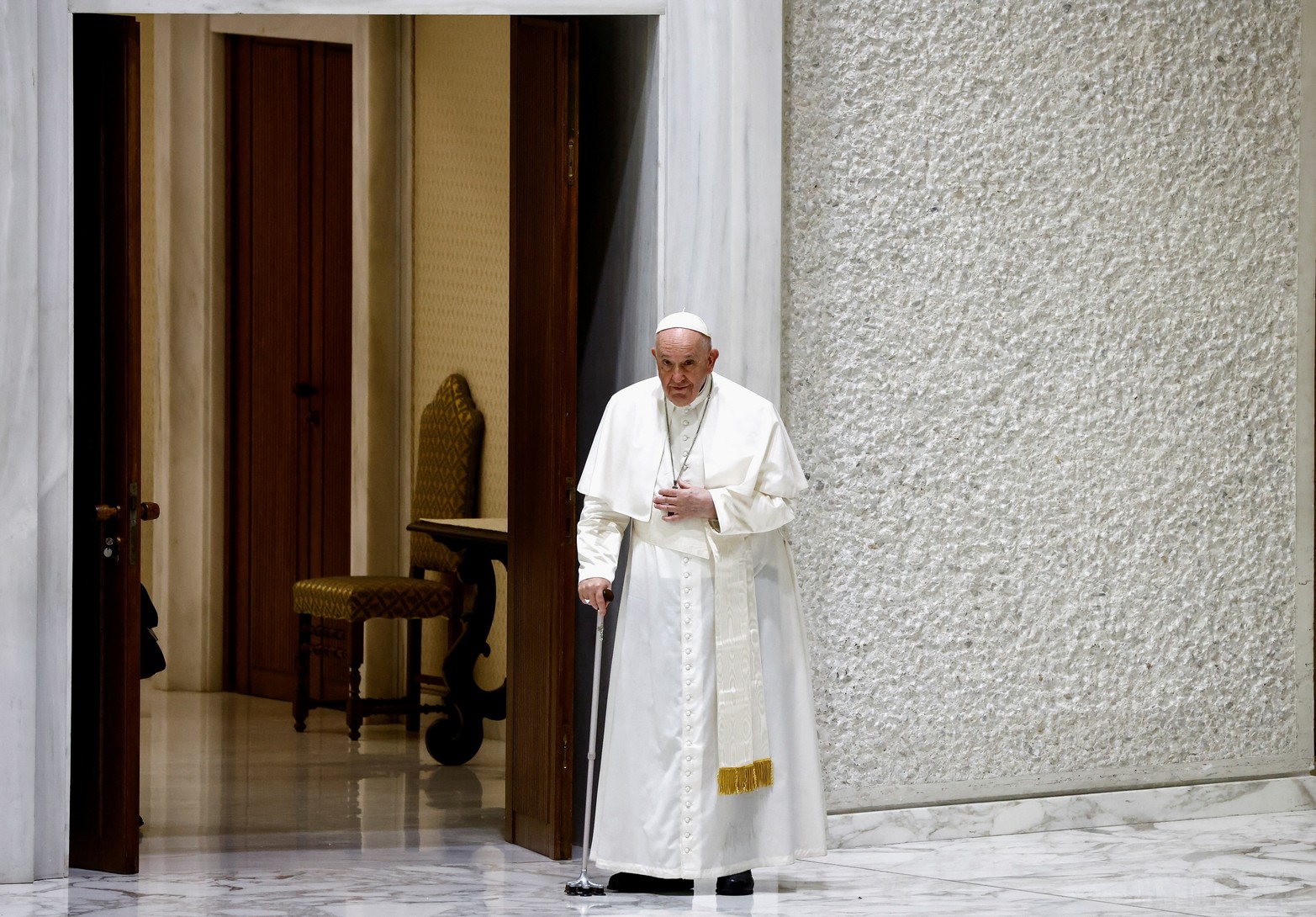2022: Francisco previo a una reunión en el Vaticano