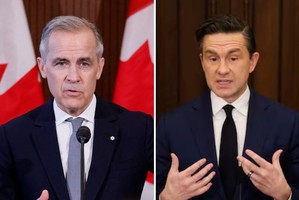 Mark Carney (Partido Liberal) y Pierre Poilievre (Partido Conservador), los líderes de los dos partidos históricos de Canadá y los de mayor posibilidad de triunfo. Crédito: Reuters