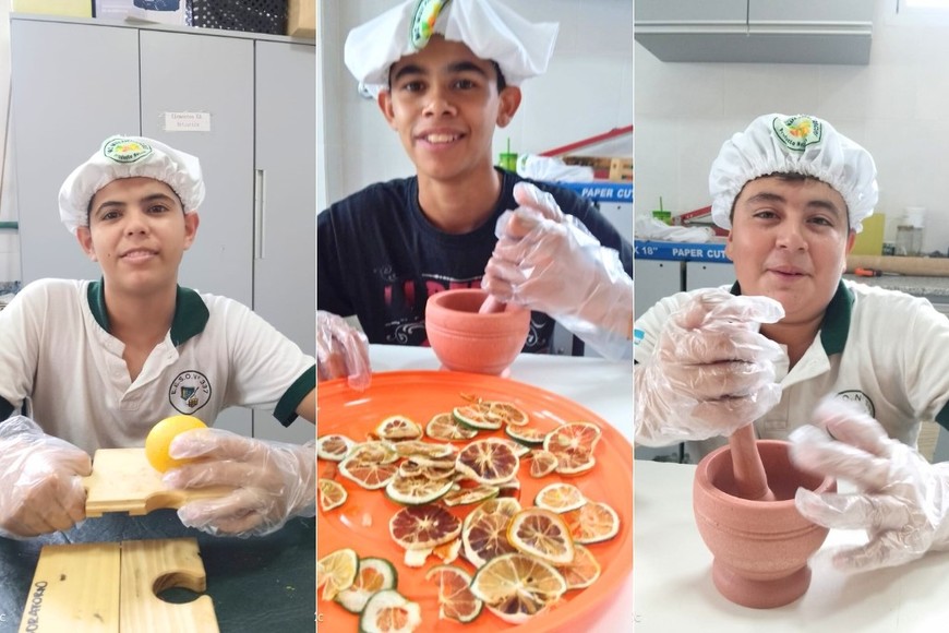 De la planta a la mesa: alumnos de Las Petacas producen jugo y sopa en polvo con cítricos y verduras excedentes