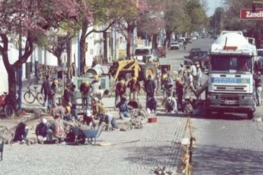 Adoquinado en Rafaela. Crédito: archivo Municipalidad de Rafaela