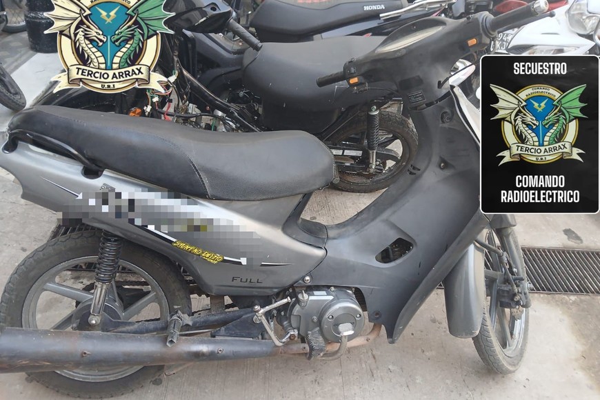La moto fue secuestrada.