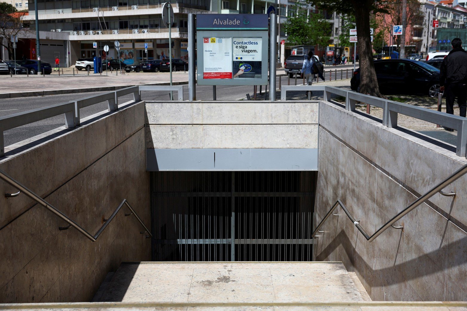 En Lisboa también había problemas en los transportes públicos. 