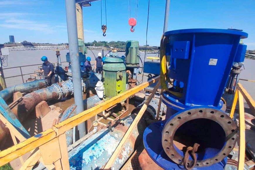 La toma en el río Santa Fe.