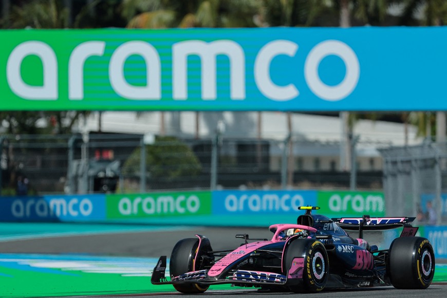 May 2, 2025; Miami Gardens, FL, USA; Alpine driver Jack Doohan (7) during Sprint Race Qualifying for the F1 Miami Grand Prix at Miami International Autodrome. Mandatory Credit: Sam Navarro-Imagn Images