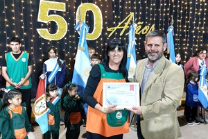 Mathey dijo que “cuando una institución cumple 50 años la comunidad toda festeja su trayectoria y ese es el momento que vivimos hoy”.