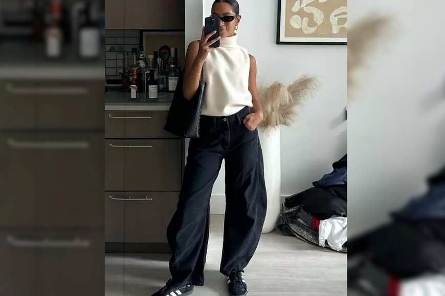 Silueta amplia y moderna, ideal para looks urbanos.