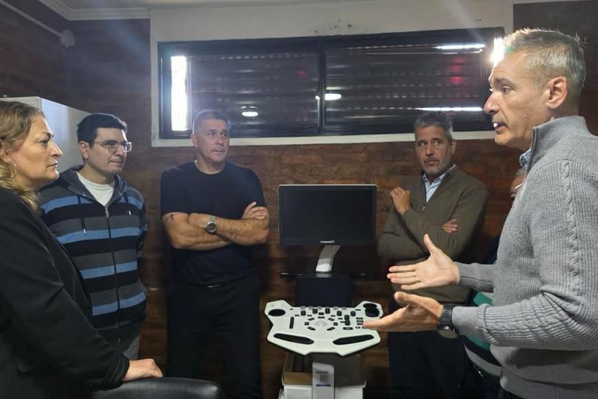 Ciancio,encabezó la puesta en funcionamiento del nuevo ecógrafo de última generación en el Samco de Alcorta.