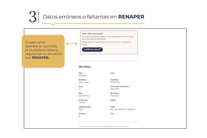 La información que divulgó el gobierno nacional.