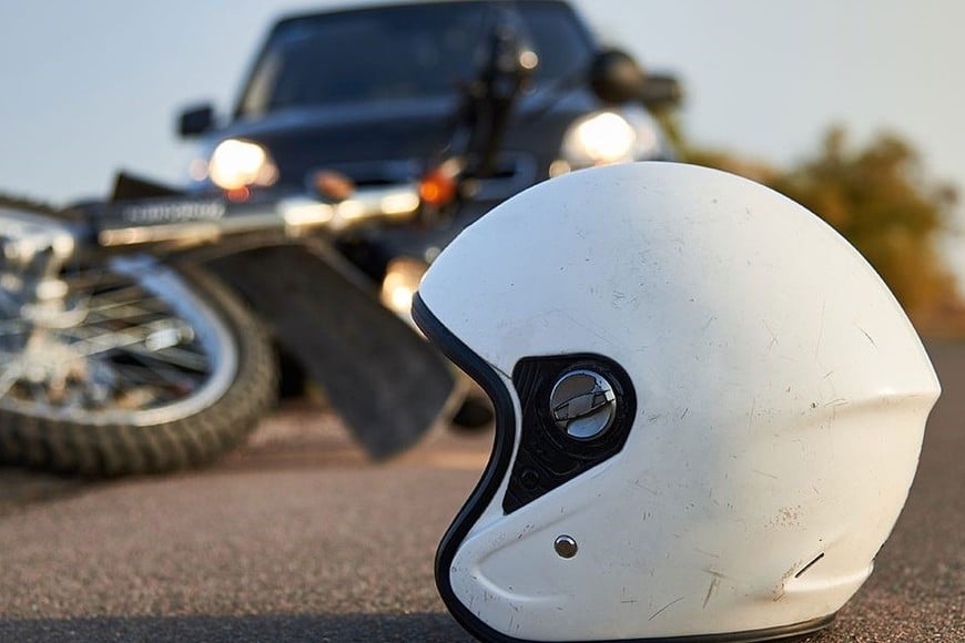 El casco de protección salva vidas.