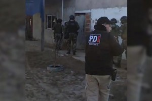 Momento del operativo de PDI.