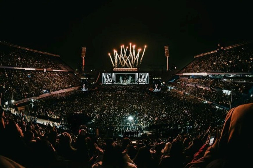 “Necesito un minuto... no saben lo que se ve desde acá, es muy impresionante”, expresó la artista.