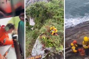 El cuerpo se hallaba en una zona peligrosa y el rescate se realizó en helicóptero.