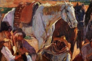 Fragmento de “El Cantor y los Troperos” de 1924. Foto: MNBA