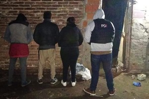 Tres de los detenidos en los allanamientos del 22 de mayo.