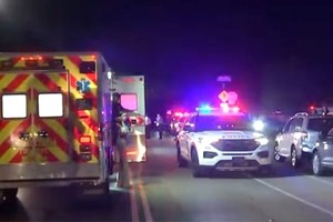 Operativo policial luego del tiroteo.