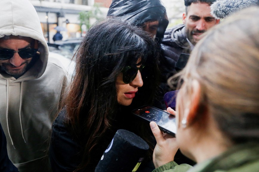 Dalma Maradona, daughter of late Argentine soccer legend Diego Maradona arrives at the San Isidro court for the continuation of the trial of Maradona's death, as the Argentine court is expected to rule over an investigation on Judge Julieta Makintach participating in the trial, for allegedly taking part in a secretly filmed documentary of the trial, in San Isidro, on the outskirts of Buenos Aires, Argentina, May 27, 2025. REUTERS/Francisco Loureiro