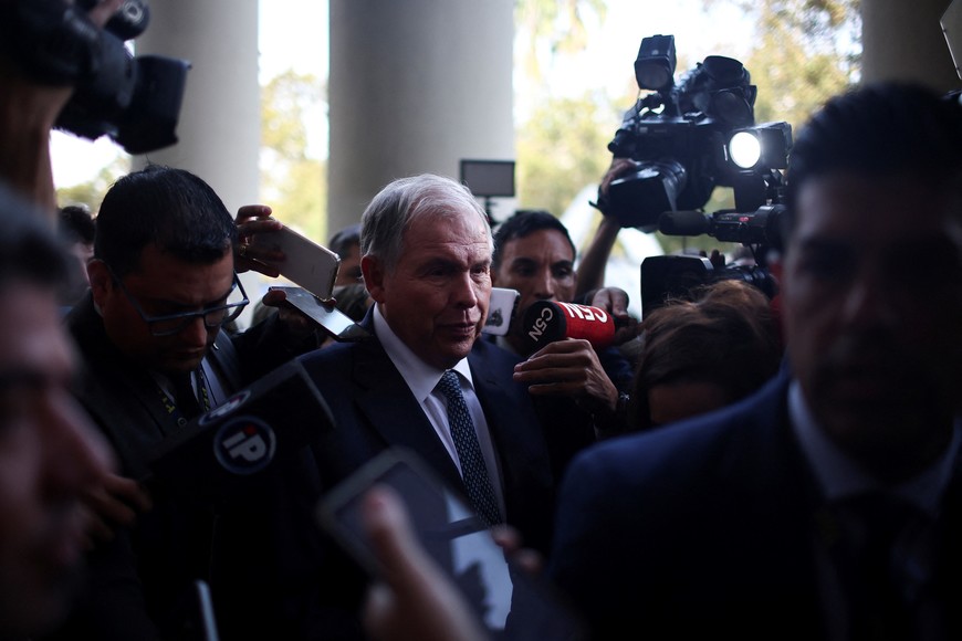 Argentine Minister of Foreign Affairs Gerardo Werthein arrives at the Buenos Aires' Metropolitan Cathedral to participate in an inter religious homage, following Pope Francis’ death, in Buenos Aires, Argentina, April 22, 2025. REUTERS/Agustin Marcarian