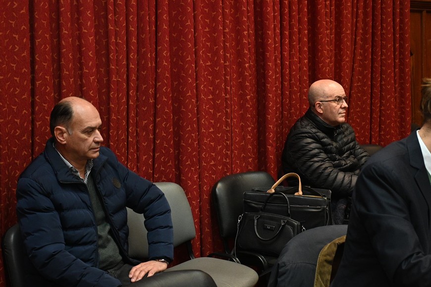 Omar Odriozola y Rafaela Grau, en la sala de audiencias. Foto: Flavio Raina