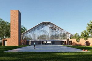 El proyecto prevé una superficie de 1847 metros cuadrados, para la practica de deportes como básquet y vóley,  dónde actualmente se emplaza el CEF Nº 22.