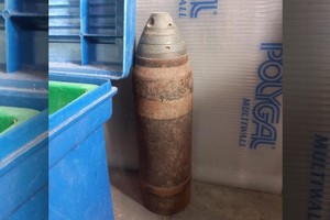 Encontraron una bala de cañón en una escuela de San Justo