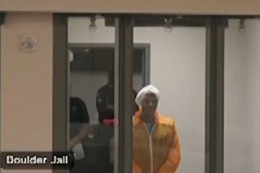 Boulder attack suspect Mohamed Sabry Soliman appears in a video feed from the Boulder County Jail during a brief court appearance in Boulder, Colorado, U.S. June 2, 2025 in a still image from video. Colorado Judicial Branch/Handout via REUTERS
THIS IMAGE HAS BEEN SUPPLIED BY A THIRD PARTY