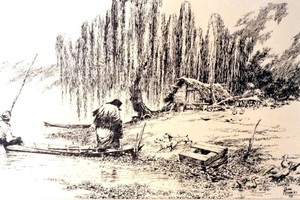 Juan Arancio y uno de sus insuperables paisajes isleños. Reflejó como pocos el sentir litoraleño.