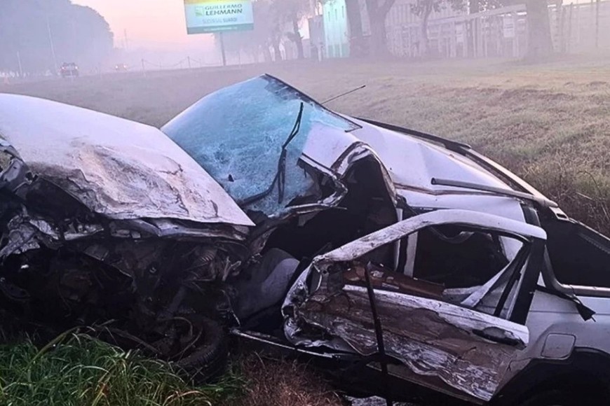 Falleció un conductor tras el violento choque entre dos camionetas en Ruta 23. Foto: Gentileza