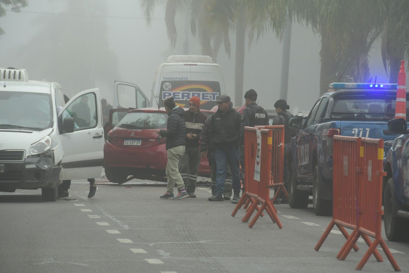 choque múltiple a la altura de la Facultad Tecnológica Nacional.