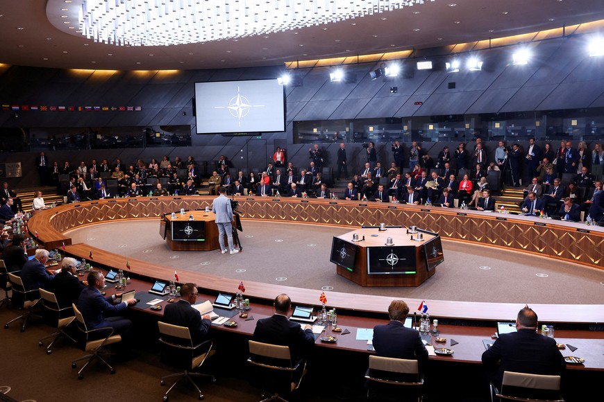 NATO Defence Ministers attend a meeting at the Alliance headquarters in Brussels, Belgium June 5, 2025. REUTERS/Yves Herman     TPX IMAGES OF THE DAY