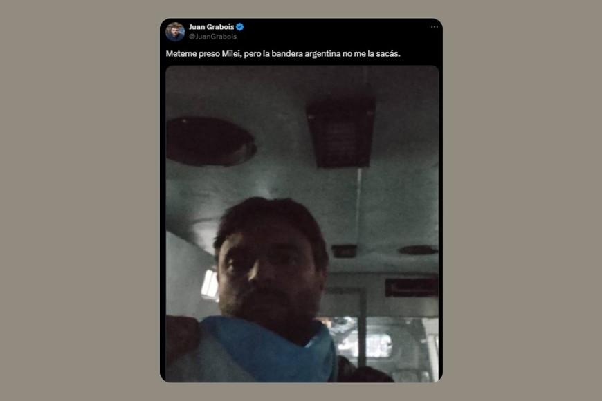 La publicación de Grabois en X.