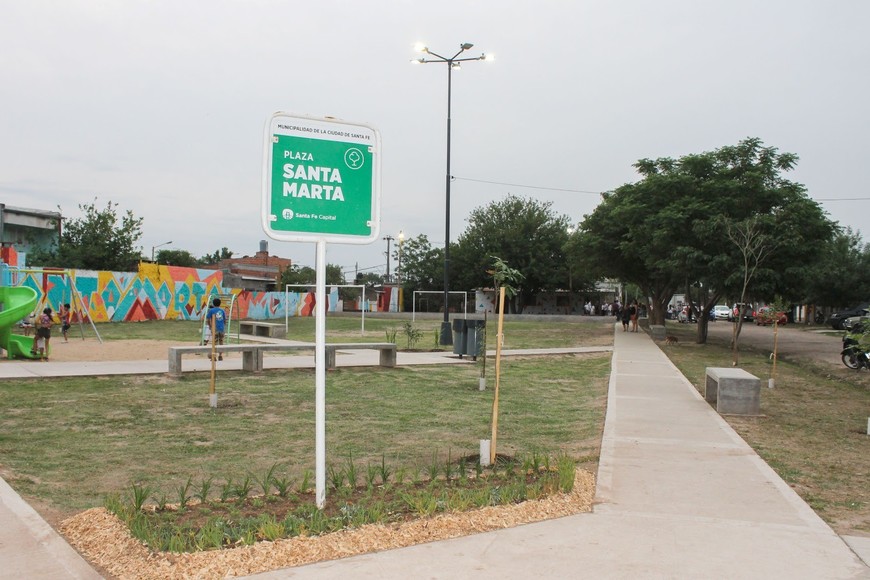La plaza Santa Marta, un lugar de recreación vecinal.