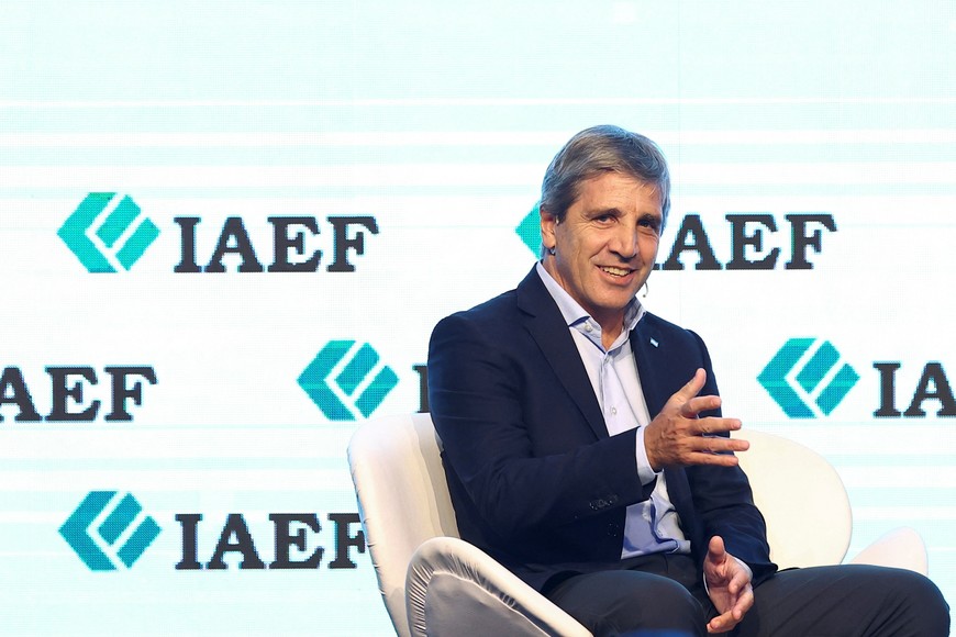Argentina's Economy Minister Luis Caputo participates in a business event, in Buenos Aires, Argentina, May 13, 2025. REUTERS/Agustin Marcarian