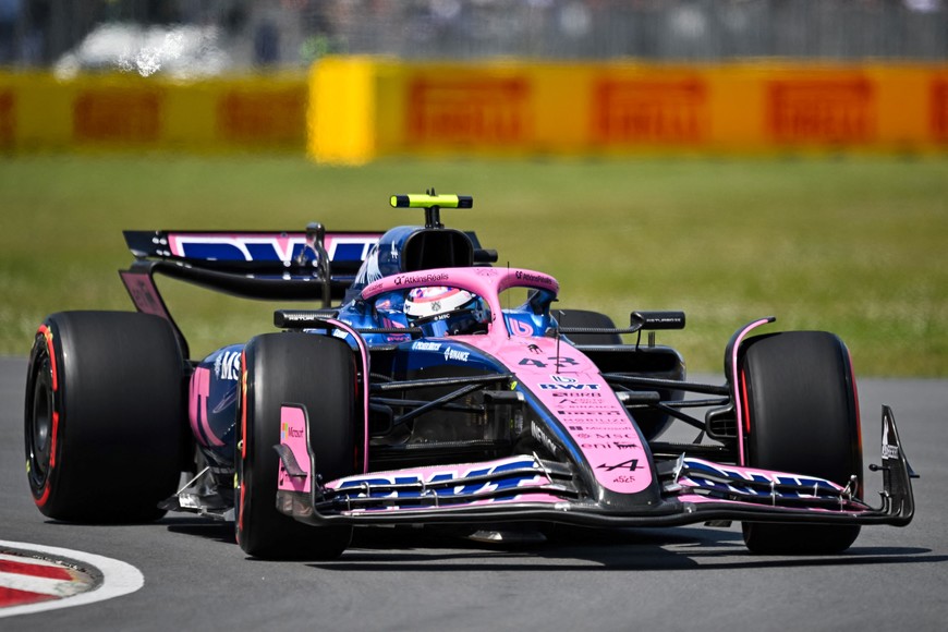 Jun 13, 2025; Montreal, Quebec, Canada; Alpine driver Franco Colapinto (43) during FP1 practice at Circuit Gilles-Villeneuve. Mandatory Credit: David Kirouac-Imagn Images