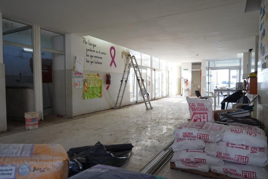 "Las tareas que se desarrollan para la recuperación integral del edificio , propone dar respuestas a problemas como filtraciones en cubiertas, fisuras en muros y pisos, y deterioro generalizado de terminaciones y herrerías"