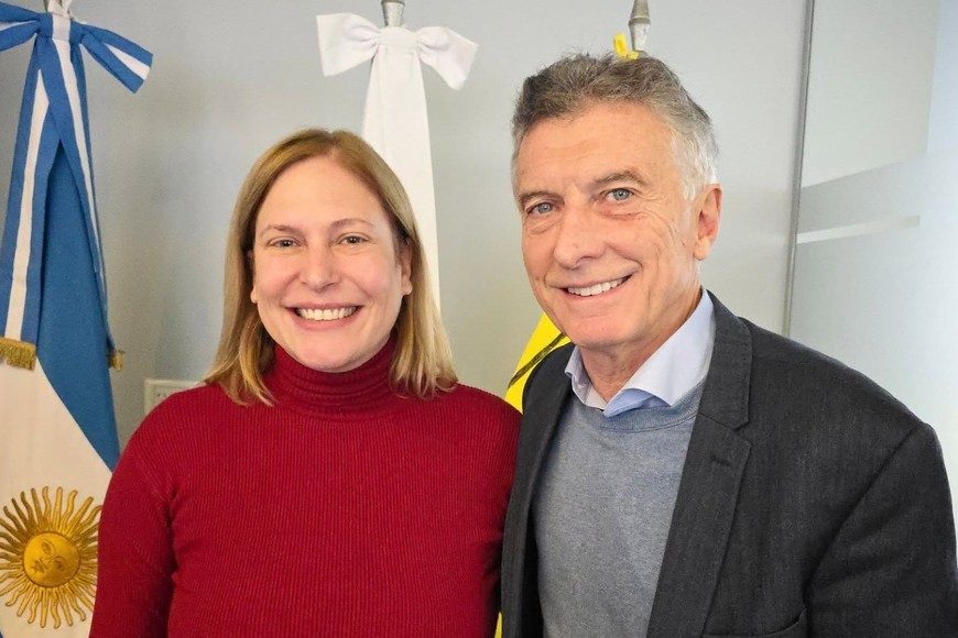 La vicegobernadora junto al ex presidente Macri.