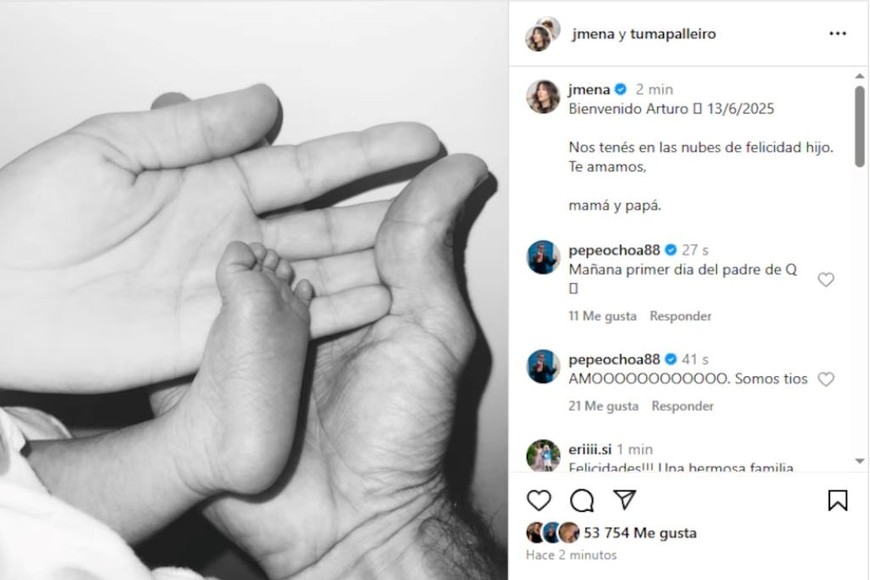 La primera imagen de Arturo, el hijo de Jimena Barón, fue compartida con emoción por sus padres y miles de seguidores.