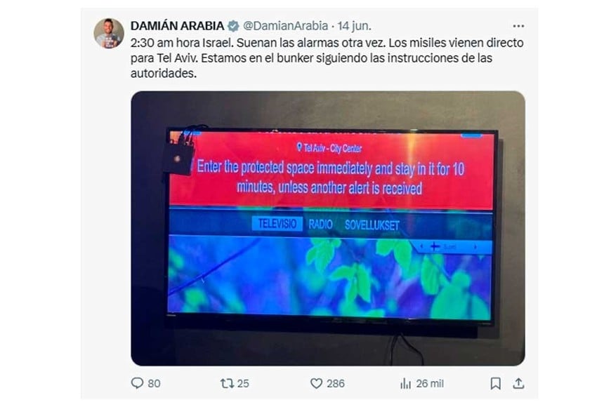 Uno de los posteos de Arabia.