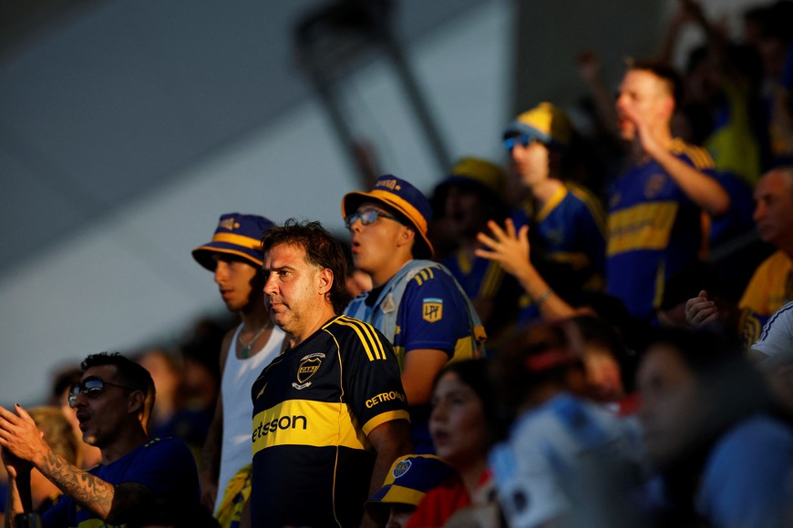 Soccer Football - FIFA Club World Cup - Group C - Boca Juniors v Benfica - Hard Rock Stadium, Miami Gardens, Florida, U.S. - June 16, 2025 
Boca Juniors fans in the stands REUTERS/Marco Bello