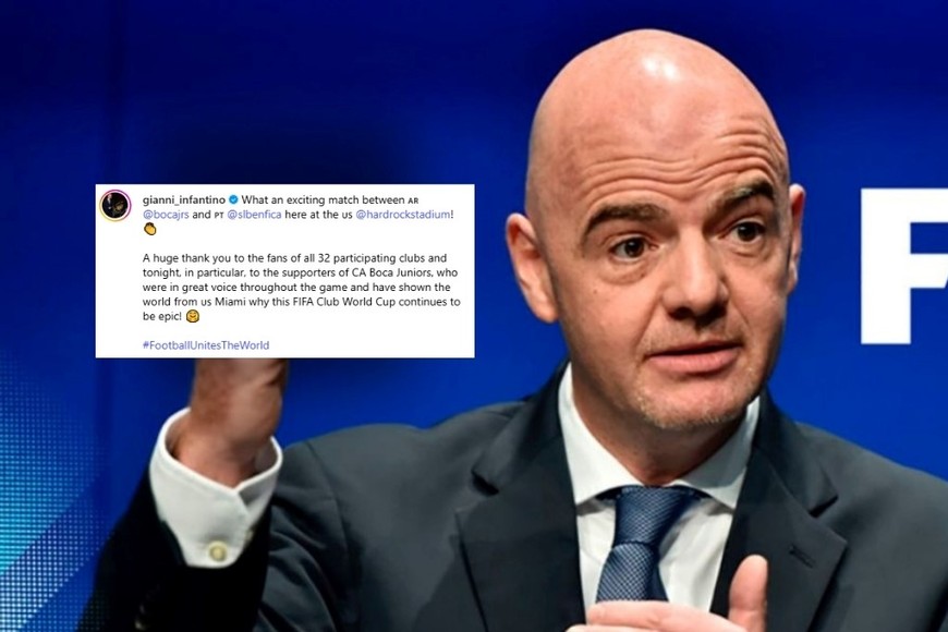 El posteo de Infantino. Foto: Archivo