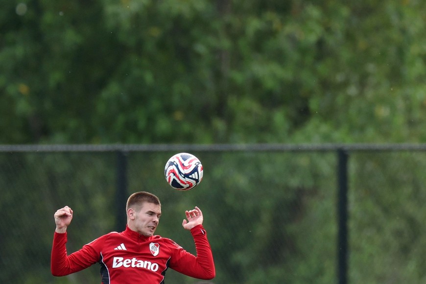 Soccer Football - Club World Cup - River Plate Training - Sounders FC Clubhouse and Training Facility, Renton, Washington, U.S. - June 14, 2025
River Plate's Franco Mastantuono during training REUTERS/Agustin Marcarian