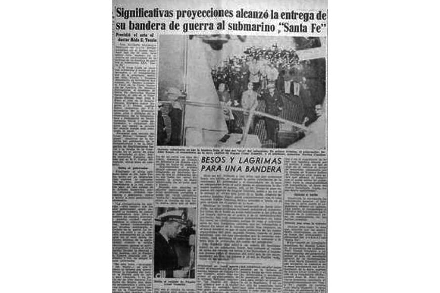 La nota el día de entrega de la bandera nacional. Archivo El Litoral.