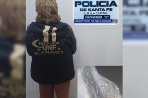 La mujer que intentó ingresar estupefacientes a la cárcel de Las Flores. Crédito: El Litoral.