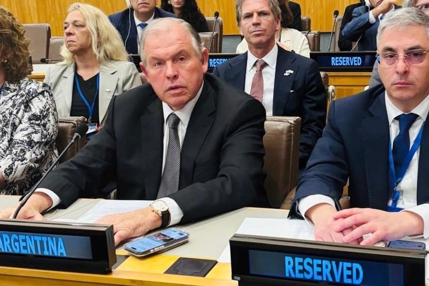 Gerardo Werthein, canciller de Argentina este miércoles en Nueva York. Crédito: Cancillería