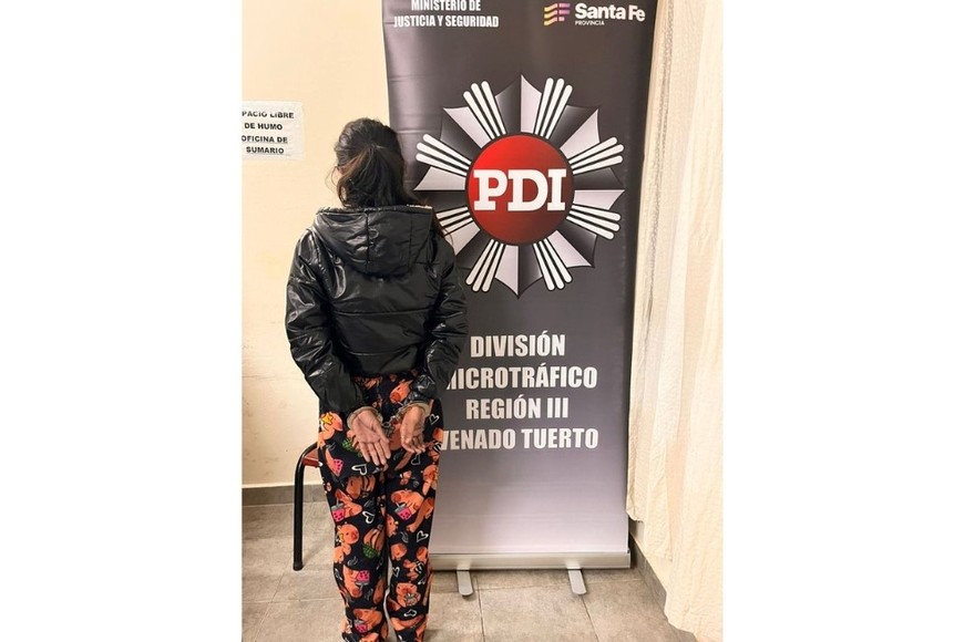 Una de las detenidas. Foto: PDI.