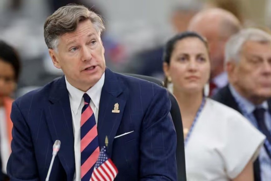 Christopher Landau, subsecretario de Estado de EE.UU., durante su intervención en la Asamblea General.