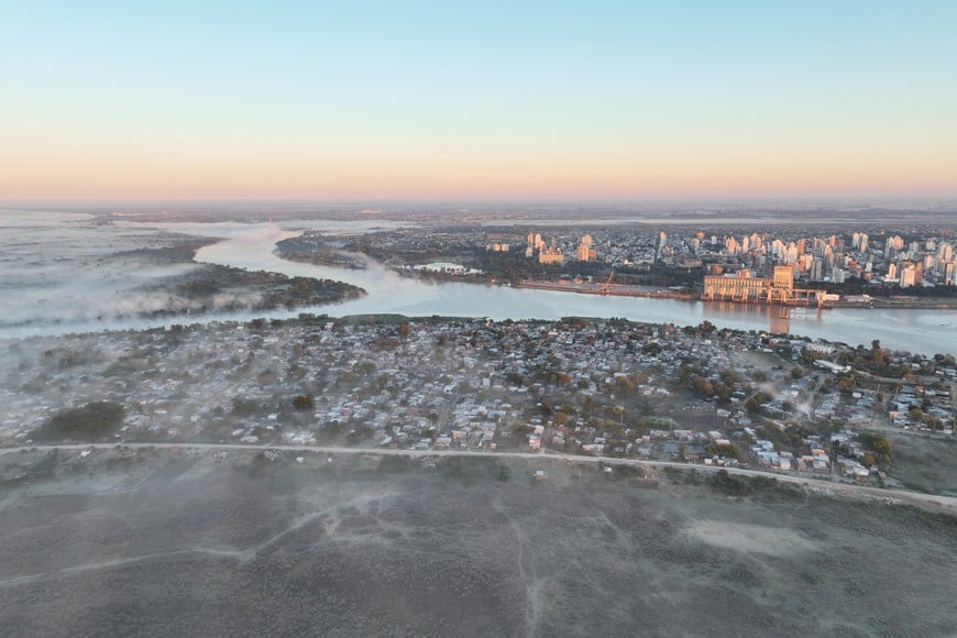 Así se vio la ciudad de Santa Fe este viernes por la mañana. Crédito: Fernando Nicola