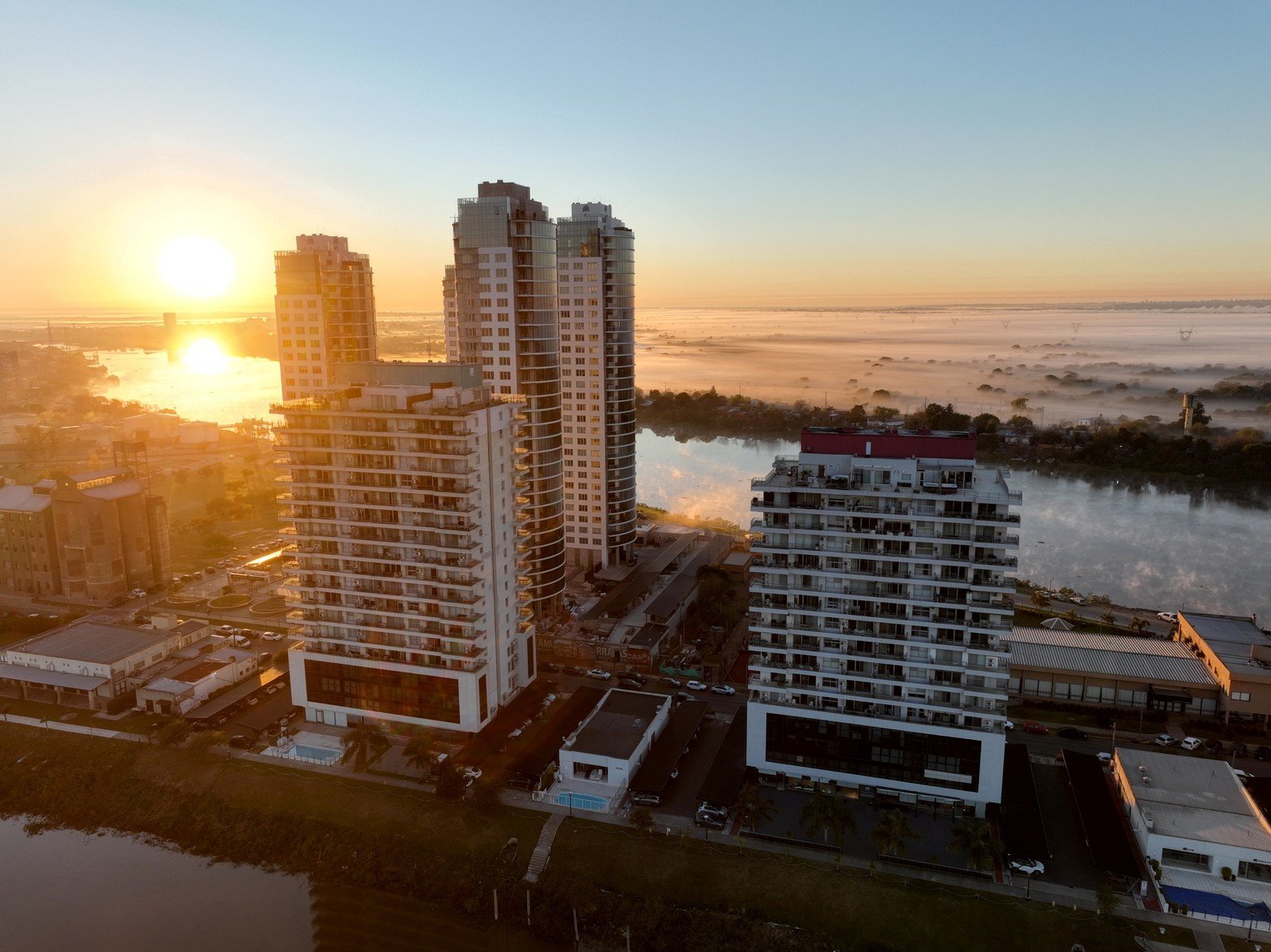 Así se vio la ciudad de Santa Fe este viernes por la mañana.