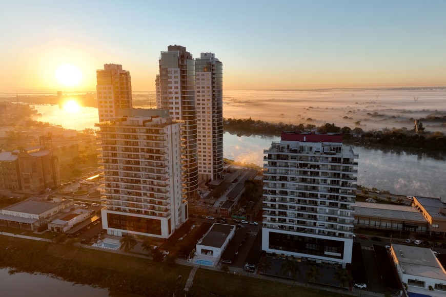 Así se vio la ciudad de Santa Fe este viernes por la mañana. Crédito: Fernando Nicola