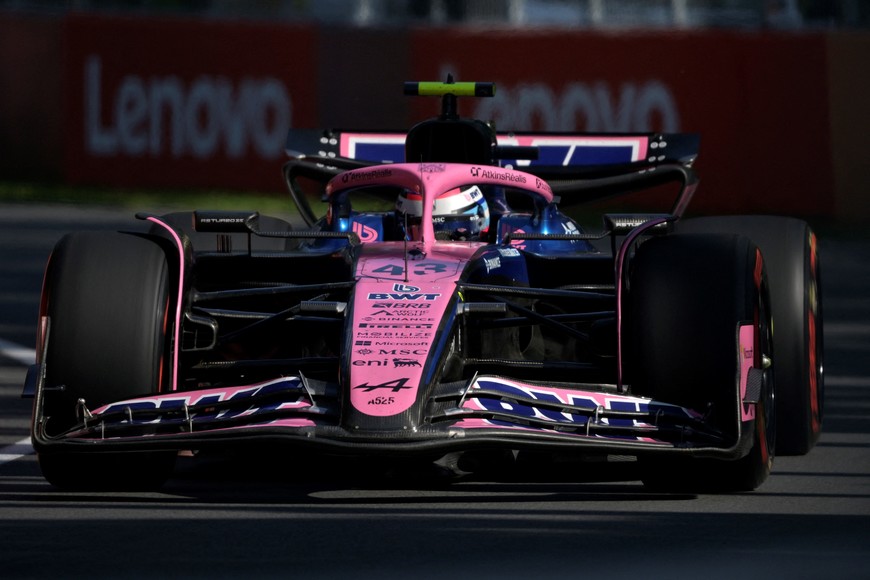 Jun 14, 2025; Montreal, Quebec, Canada; Alpine driver Franco Colapinto (43) during the qualification session at Circuit Gilles-Villeneuve. Mandatory Credit: Eric Bolte-Imagn Images